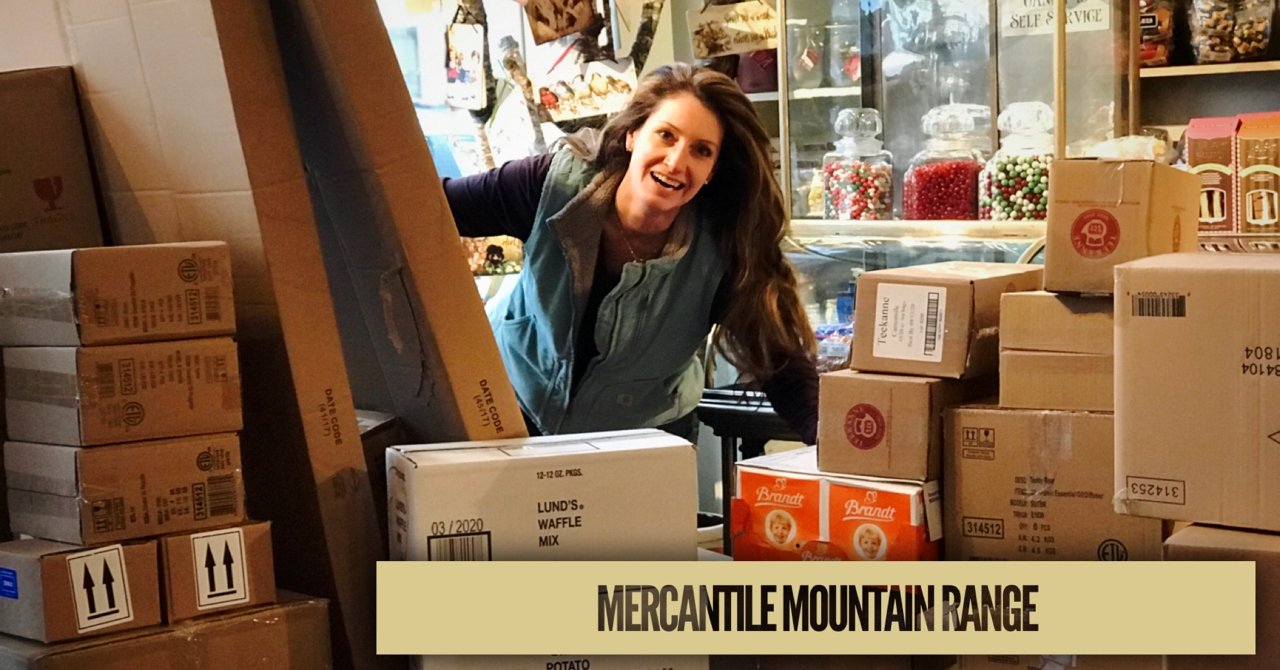 Mountains of boxes at the Mercantile | Golden Gait Mercantile