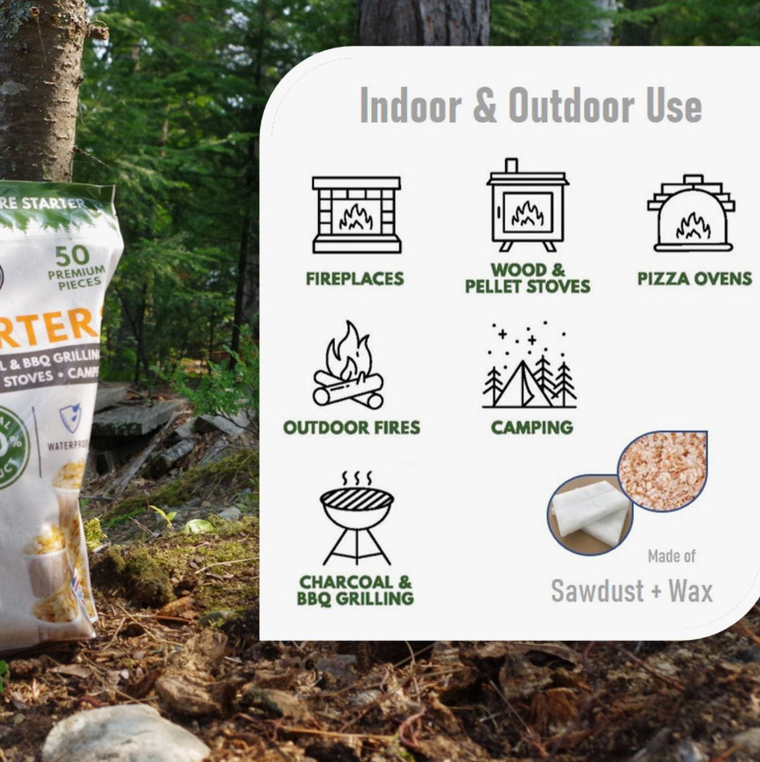 All Natural Fire Starters for BBQ, Charcoal, Grill