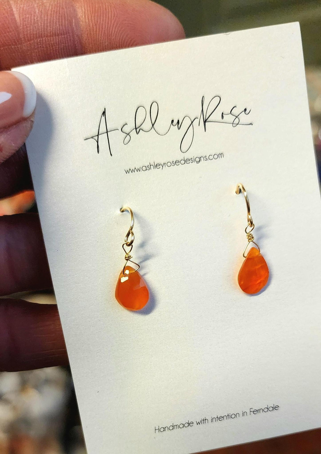 Ashley Rose Earrings | Carnelian Morsel Ashley Rose Earrings | Carnelian Morsel