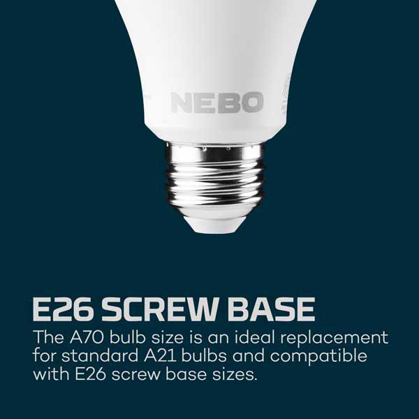 NEBO BLACKOUT BACKUP LED Emergency Light Bulb - 850 LM