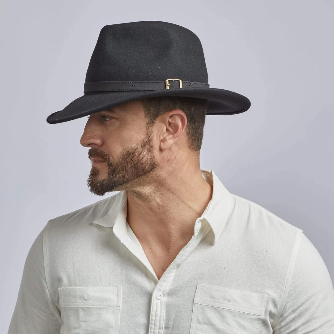 Boondocks Felt Cowboy Hat | Black Boondocks Felt Cowboy Hat | Black