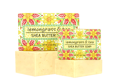 Botanical Shea Butter Bar Soap | Lemongrass & Tea Botanical Shea Butter Bar Soap | Lemongrass & Tea