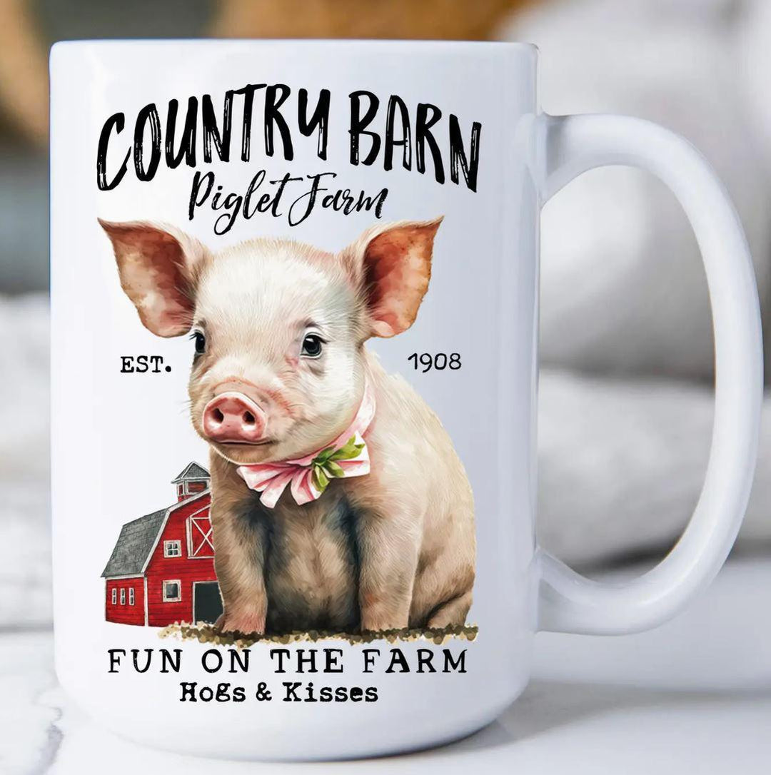 Ceramic Coffee Mug | Country Piglet Farm Pig