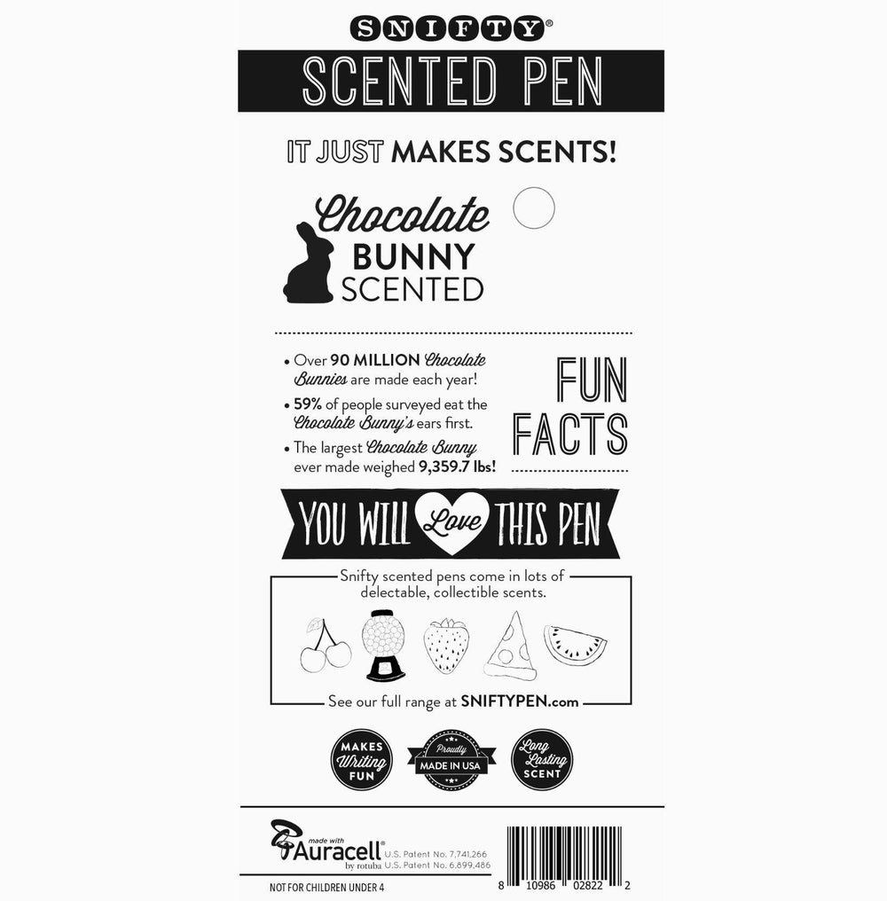 Chocolate Easter Bunny Scented Pen