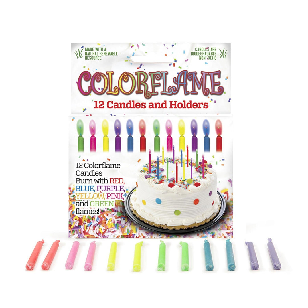Colorflame Birthday Candles with Holders Colorflame Birthday Candles with Holders