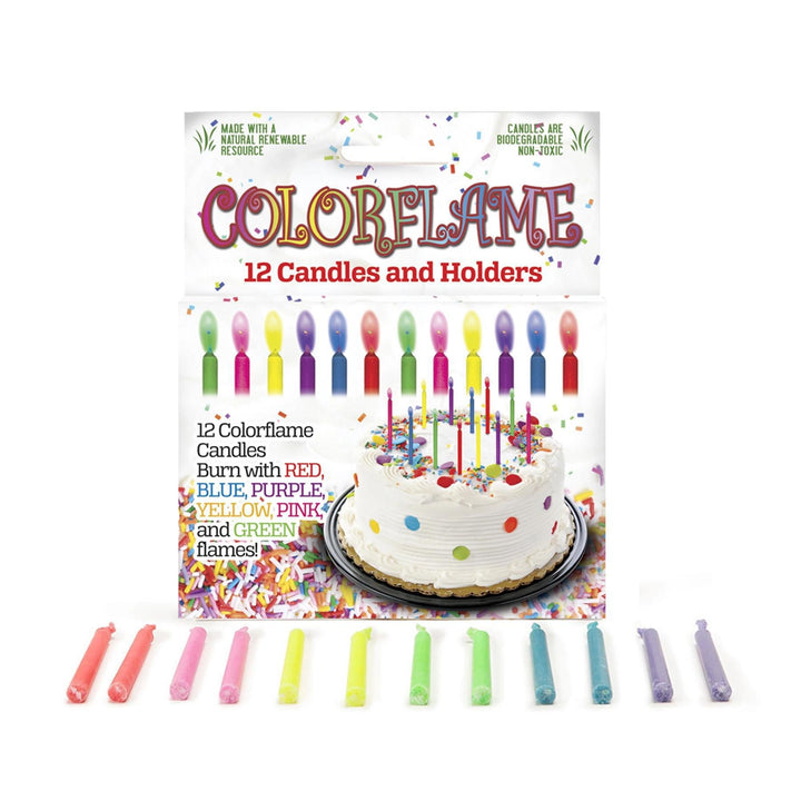 Colorflame Birthday Candles with Holders Colorflame Birthday Candles with Holders