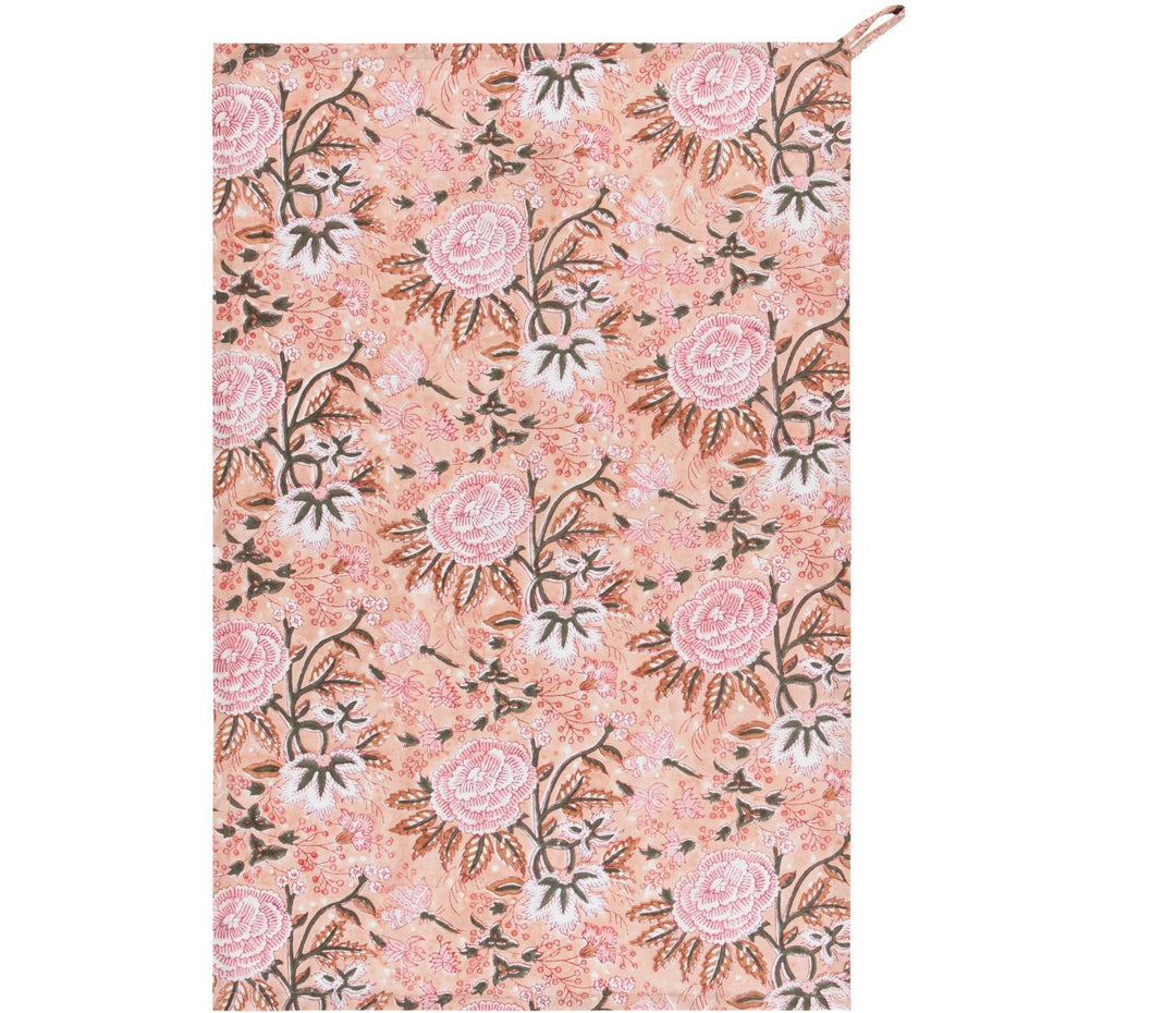 Dishtowel | Block Print Blossom