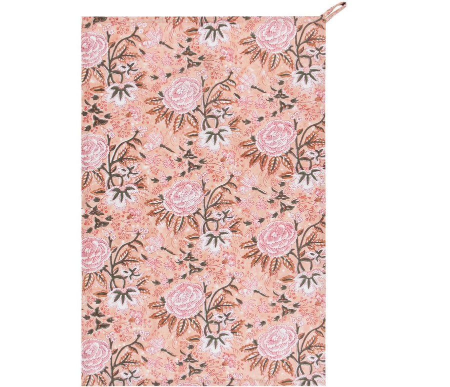 Dishtowel | Block Print Blossom