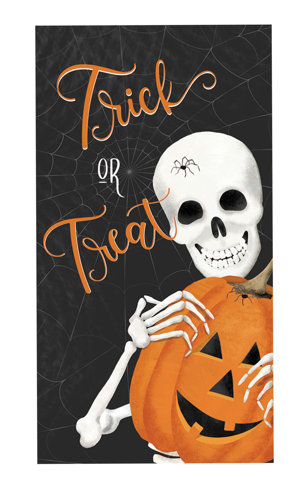 Dual Purpose Terry Towel | Trick or Treat Skeleton