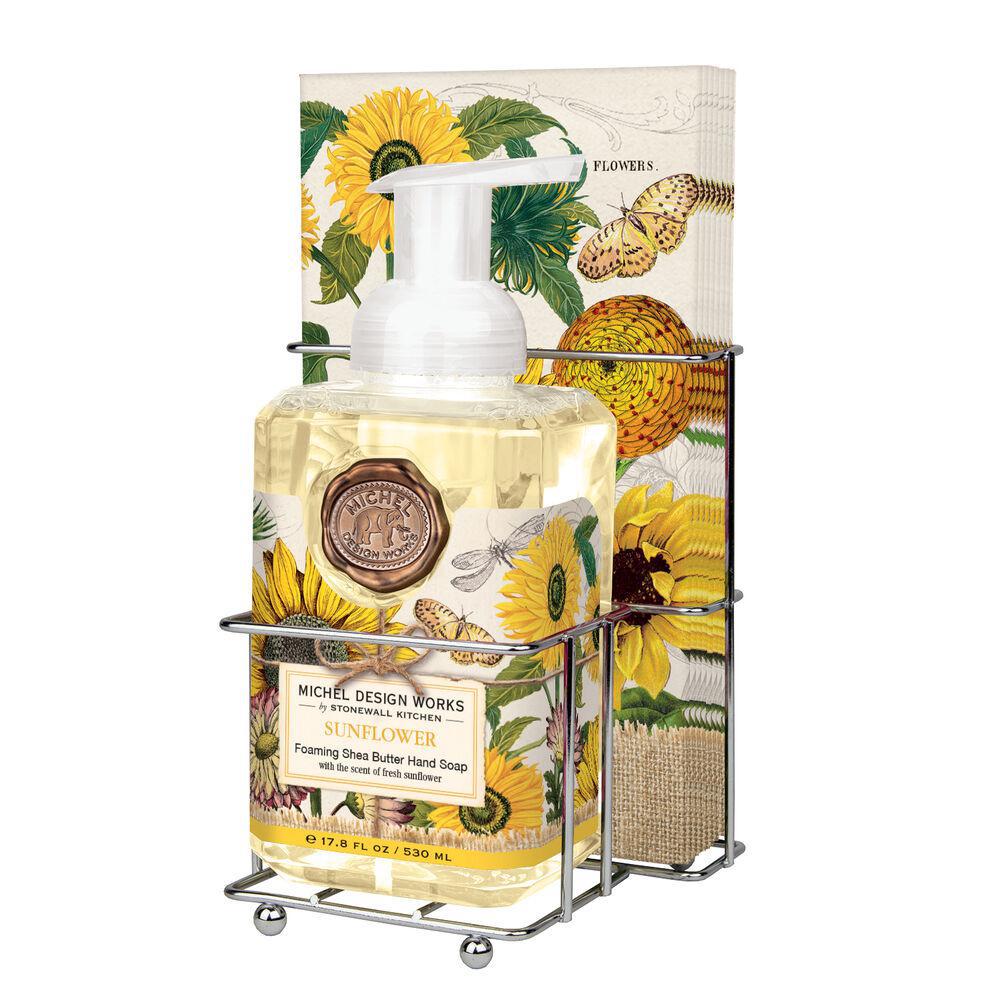 Foaming Shea Butter Hand Soap & Napkin Set | Sunflower
