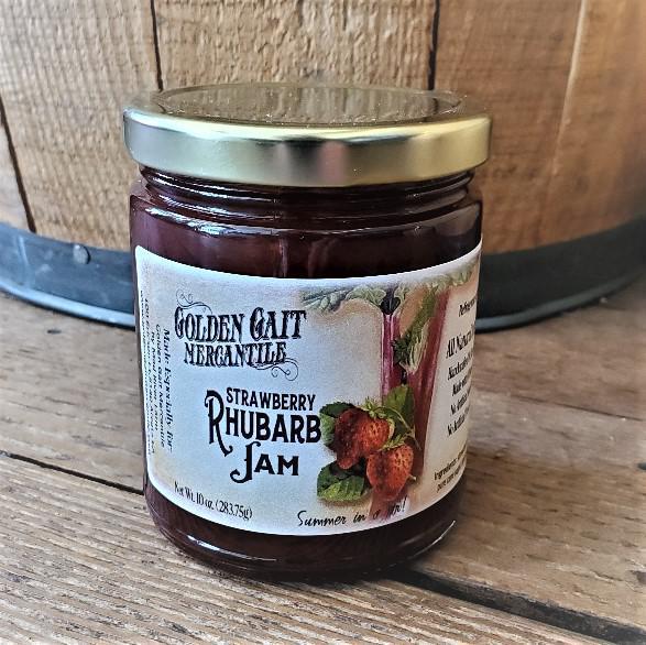 Golden Gait Mercantile Small Batch Jam | Strawberry Rhubarb Golden Gait Mercantile Small Batch Jam | Strawberry Rhubarb