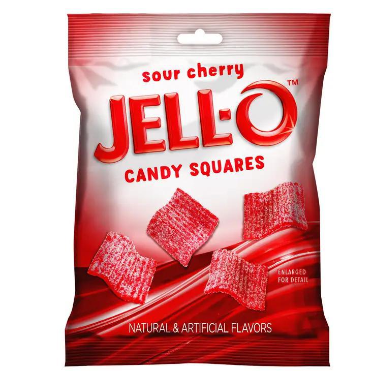 Jell-O Candy Squares | Sour Cherry