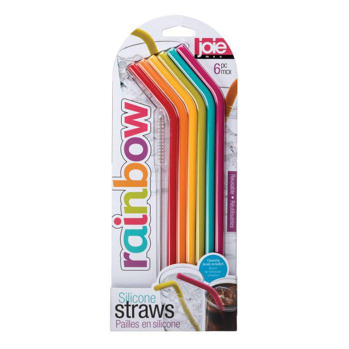 Joie Rainbow Silicone Straws Set of 6 Joie Rainbow Silicone Straws Set of 6