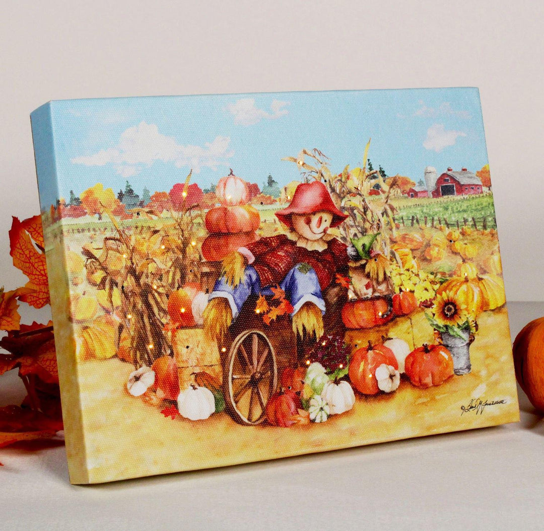 Lighted Tabletop Canvas | Scarecrow Pals