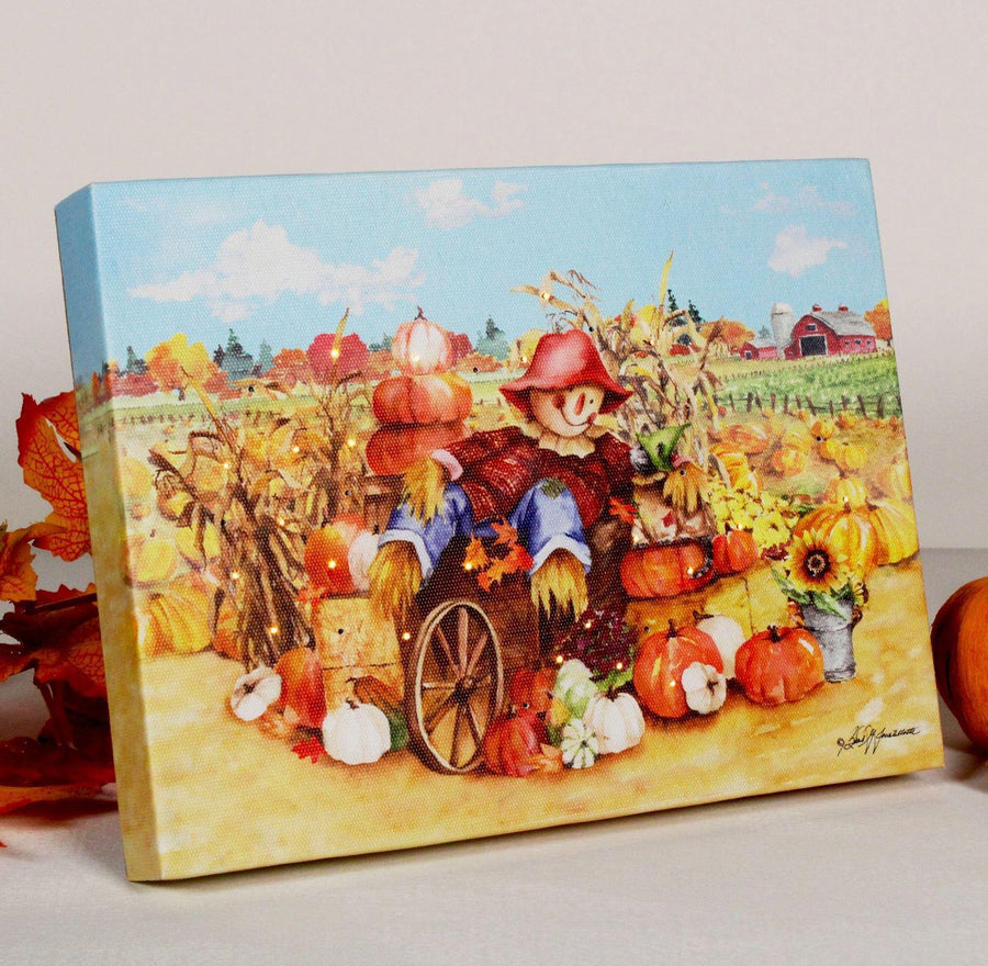 Lighted Tabletop Canvas | Scarecrow Pals