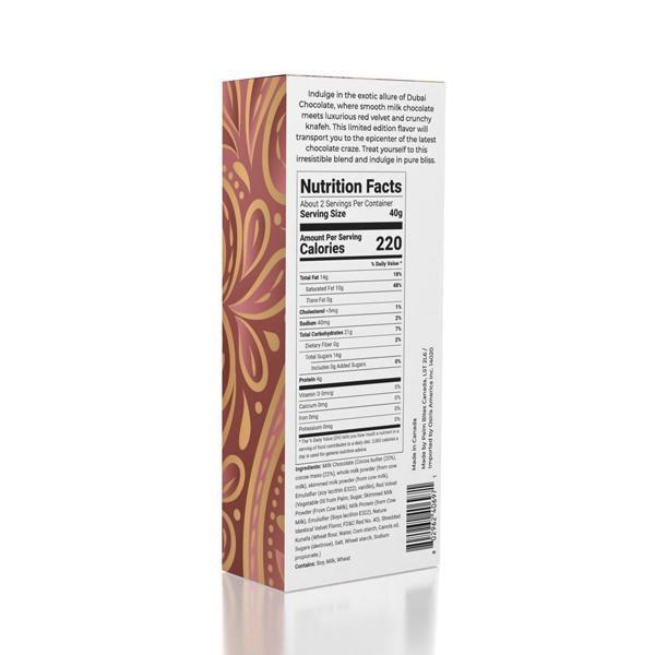 Oasis Treasures Limited Edition Red Velvet Dubai Chocolate Bar Oasis Treasures Limited Edition Red Velvet Dubai Chocolate Bar