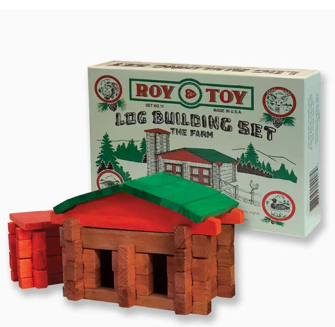 Roy Toy 1930's Original Farm Building Log Set