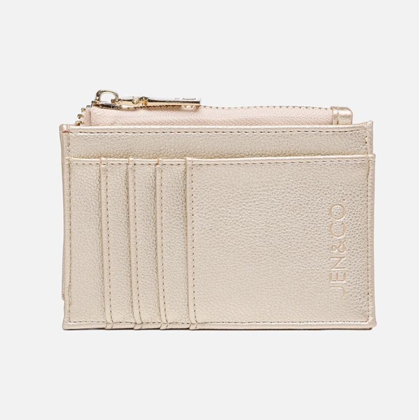 Sia Card Holder Wallet | Gold