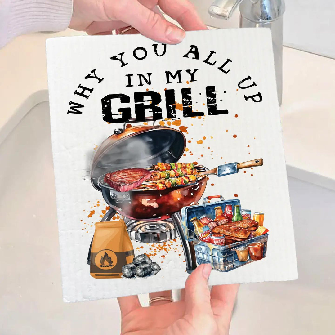 Swedish Sponge Dish Cloth | All Up in My Grill Bbq Swedish Sponge Dish Cloth | All Up in My Grill Bbq