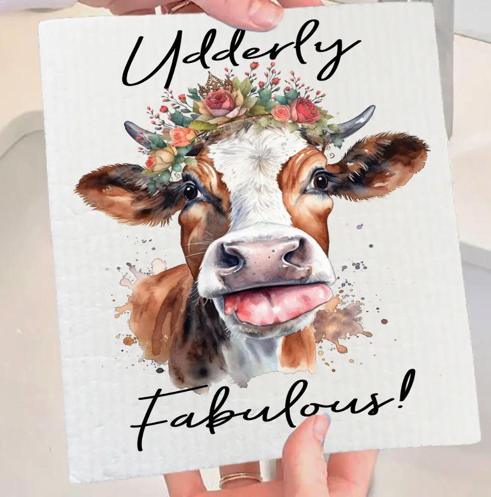 Swedish Sponge Dish Cloth | Udderly Fabulous Cow Farmhouse Swedish Sponge Dish Cloth | Udderly Fabulous Cow Farmhouse