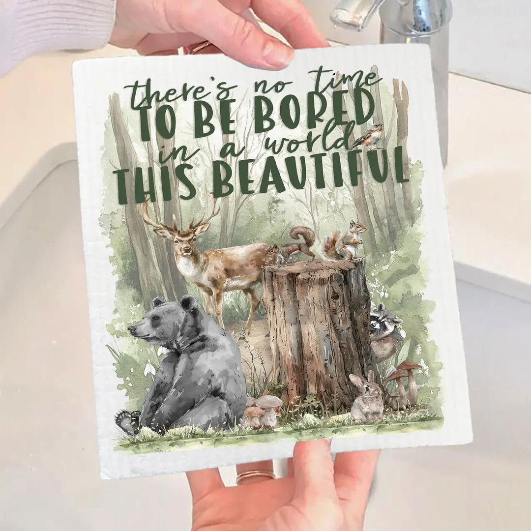 Swedish Sponge Dish Cloth | Woodland Animals A World of Beauty Swedish Sponge Dish Cloth | Woodland Animals A World of Beauty