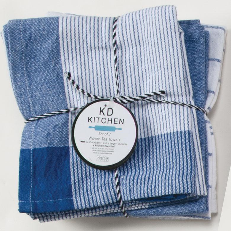 Tea Towel 3-Piece True Blue