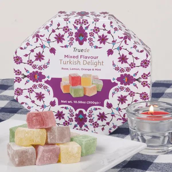 Turkish Delight – Mixed Flavour Rose, Lemon, Orange & Mint Turkish Delight – Mixed Flavour Rose, Lemon, Orange & Mint