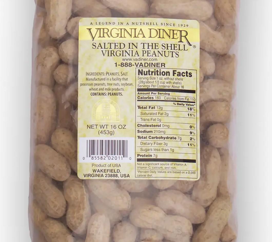 Virginia Diner Salted in-Shell Peanuts