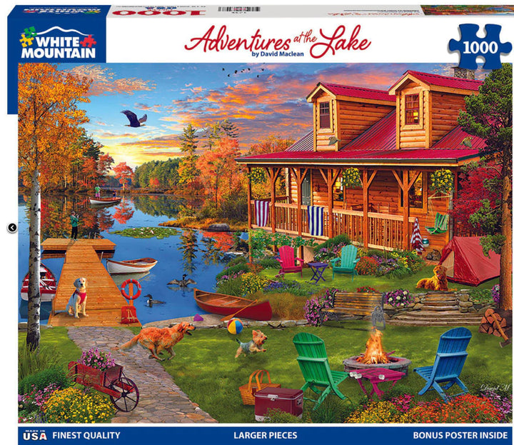 White Mountain Jigsaw Puzzle | Adventures At The Lake 1000 Piece