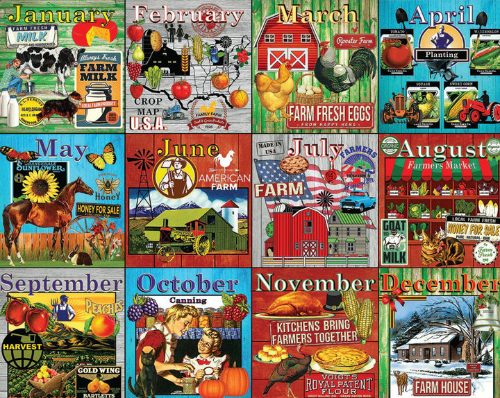 White Mountain Jigsaw Puzzle | Farm Calendar 1000 Piece