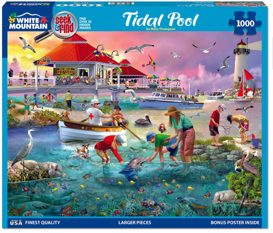 White Mountain Jigsaw Puzzle | Tidal Pool Seek & Find 1000 Piece
