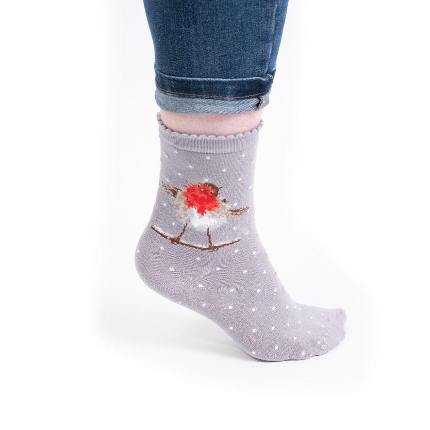 Wrendale Socks | Jolly Robin