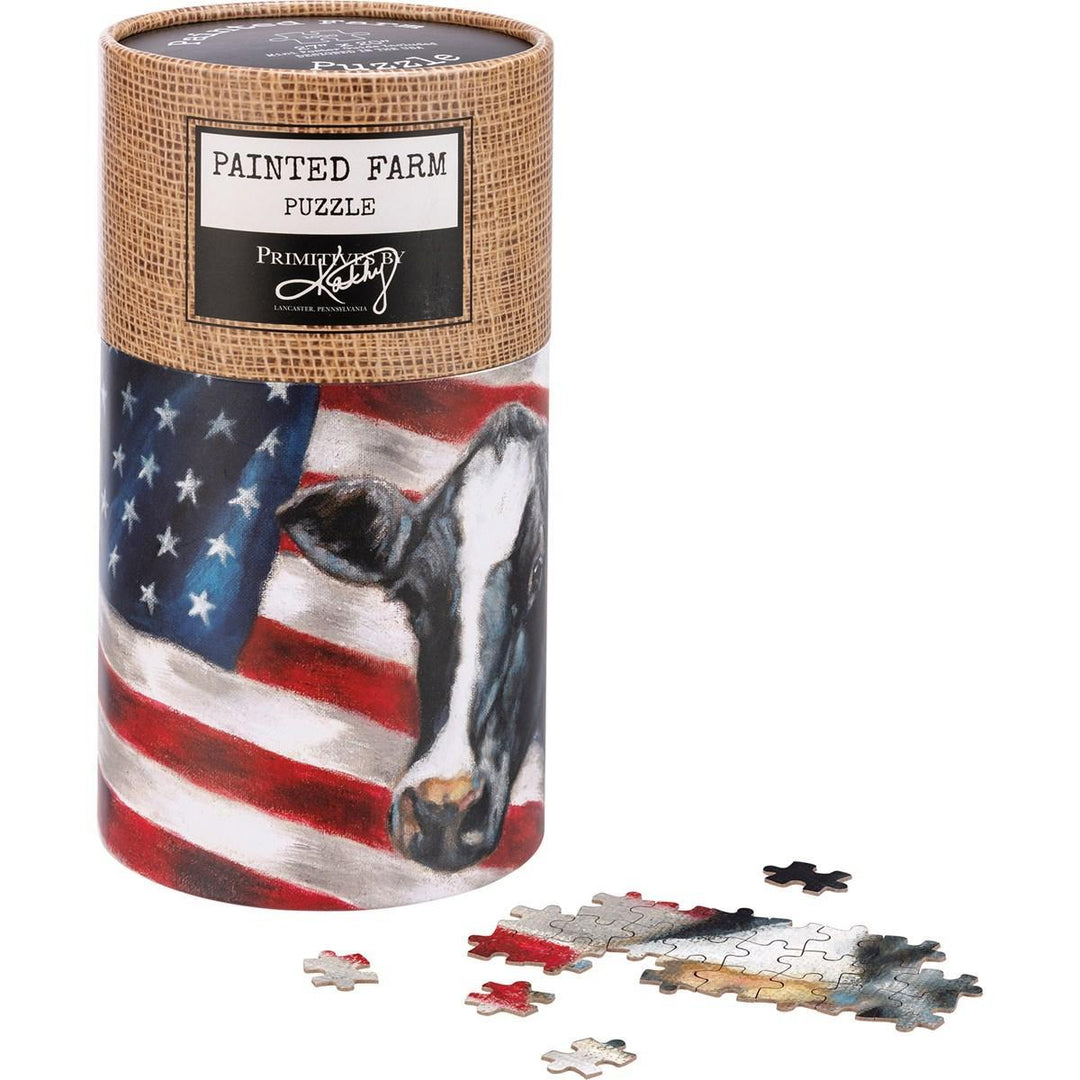 1000 Piece Puzzle | Cow & Flag