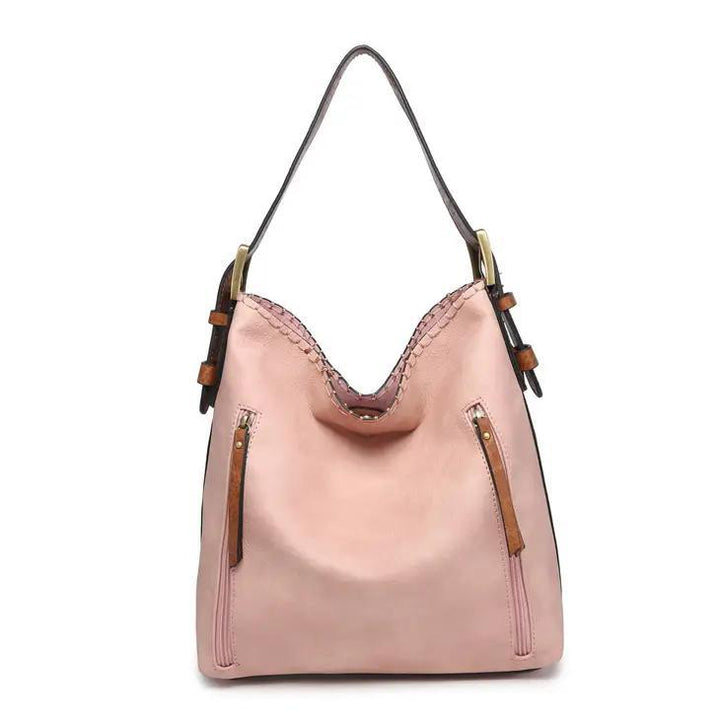 Alexa 2-in-1 Hobo Bag with Dual Zip Compartments | Pink
