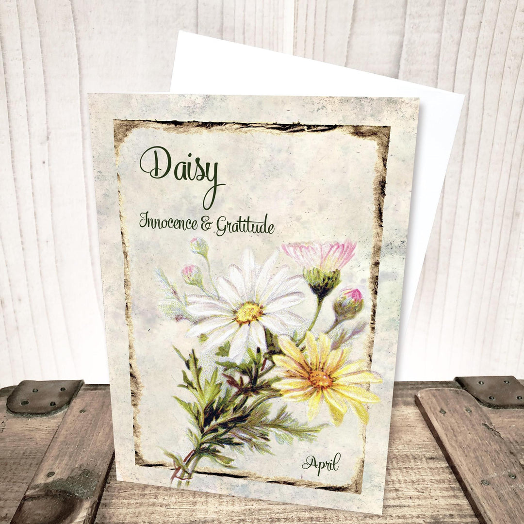 April Daisy Flower Card by Yesterday's Best