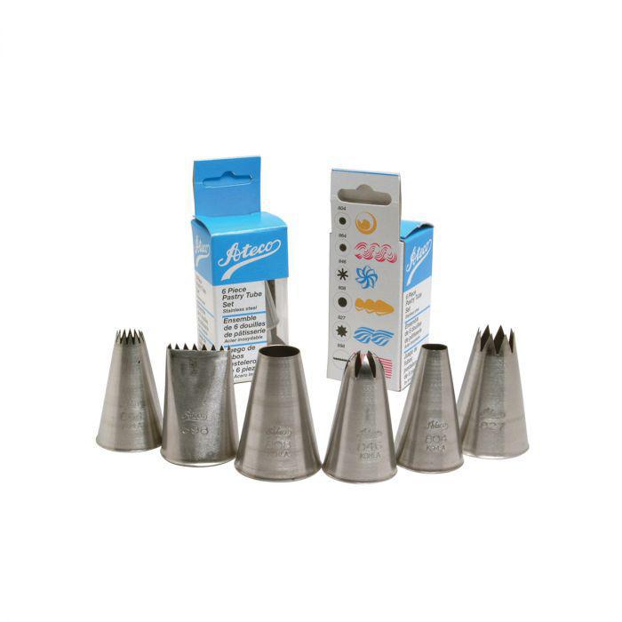 Ateco Assorted Pastry Tubes | Set of 6