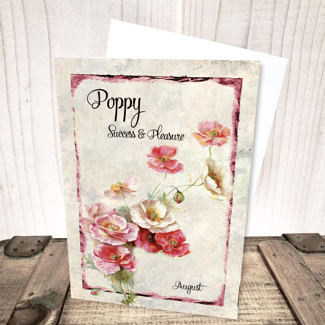 August Poppy Flower Card by Yesterday's Best