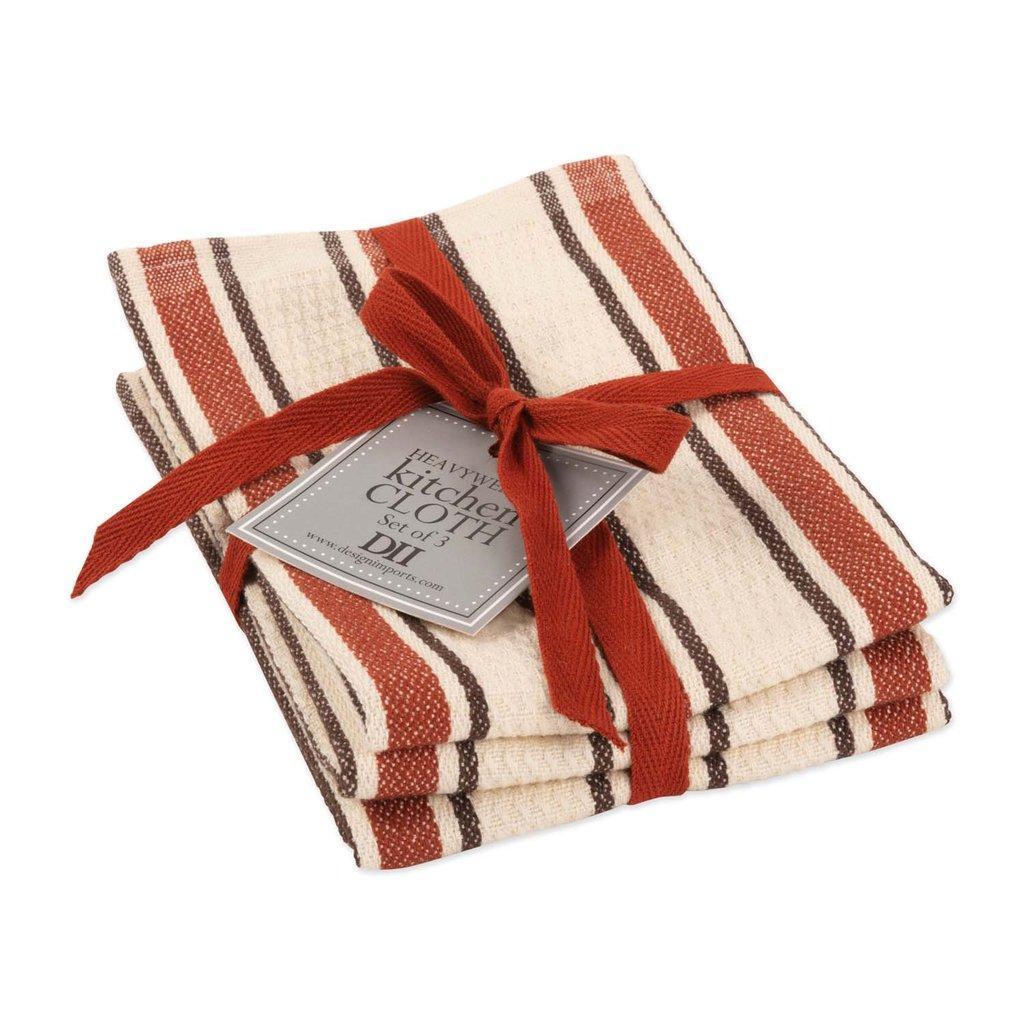 Autumn Stripe Heavyweight Dishcloth Set of 3