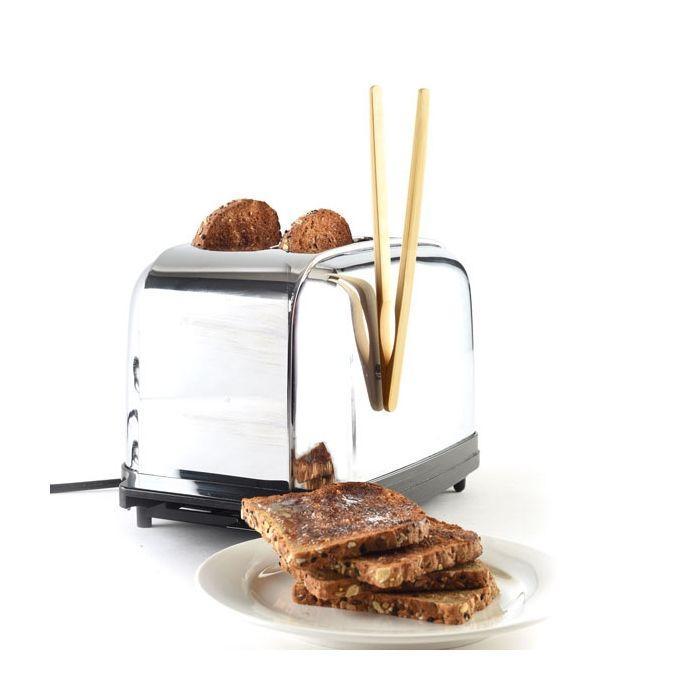 Bamboo Toaster Tongs w/ Magnet