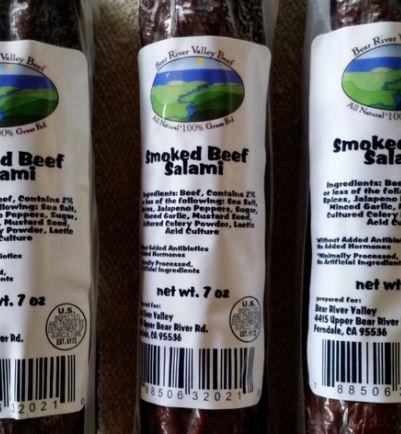 Bear River Beef Smoked Beef Salami