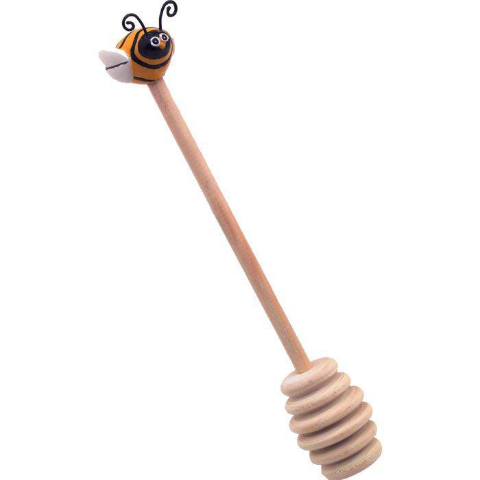 Bee Wooden Honey Dipper