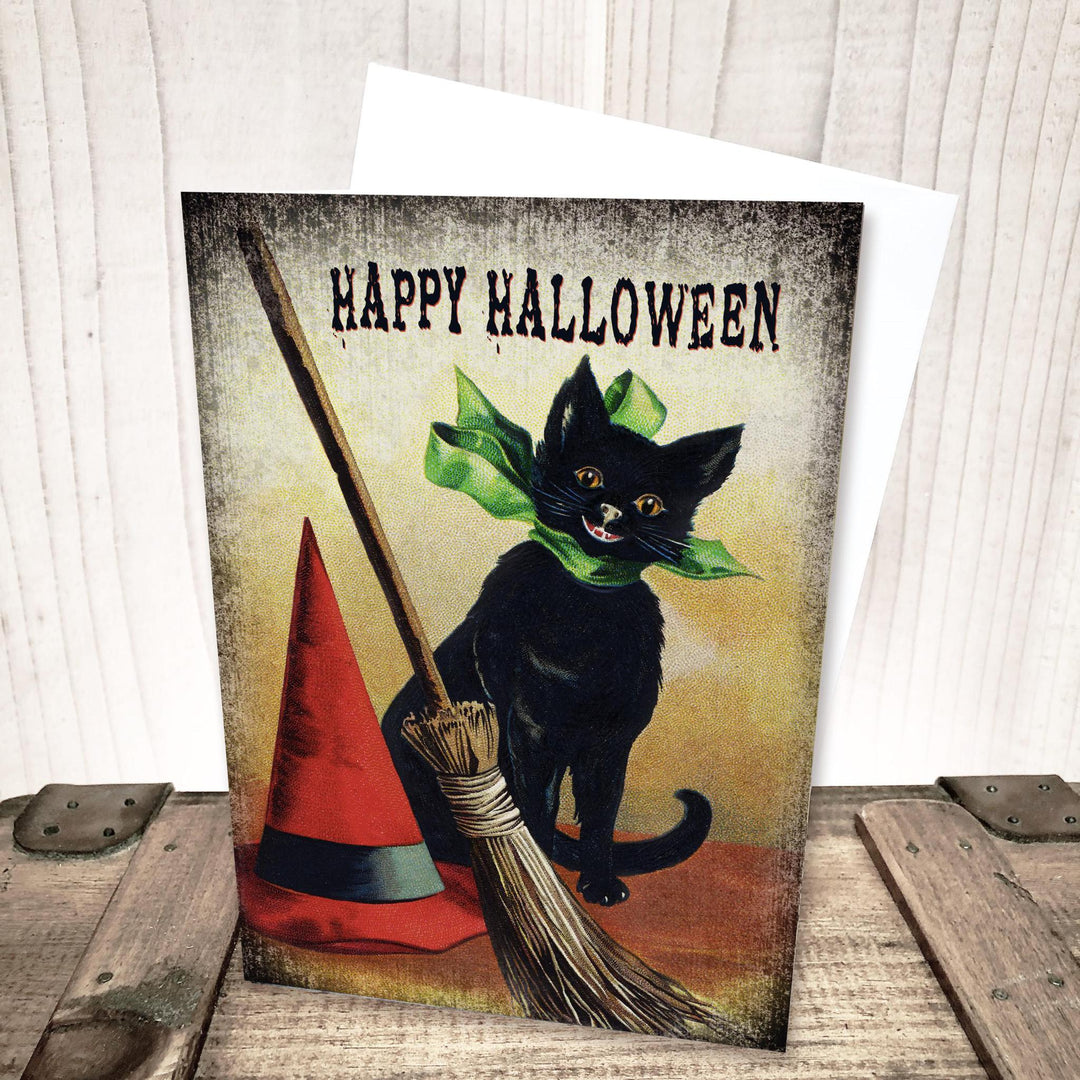 Black Cat Halloween Card by Yesterday's Best