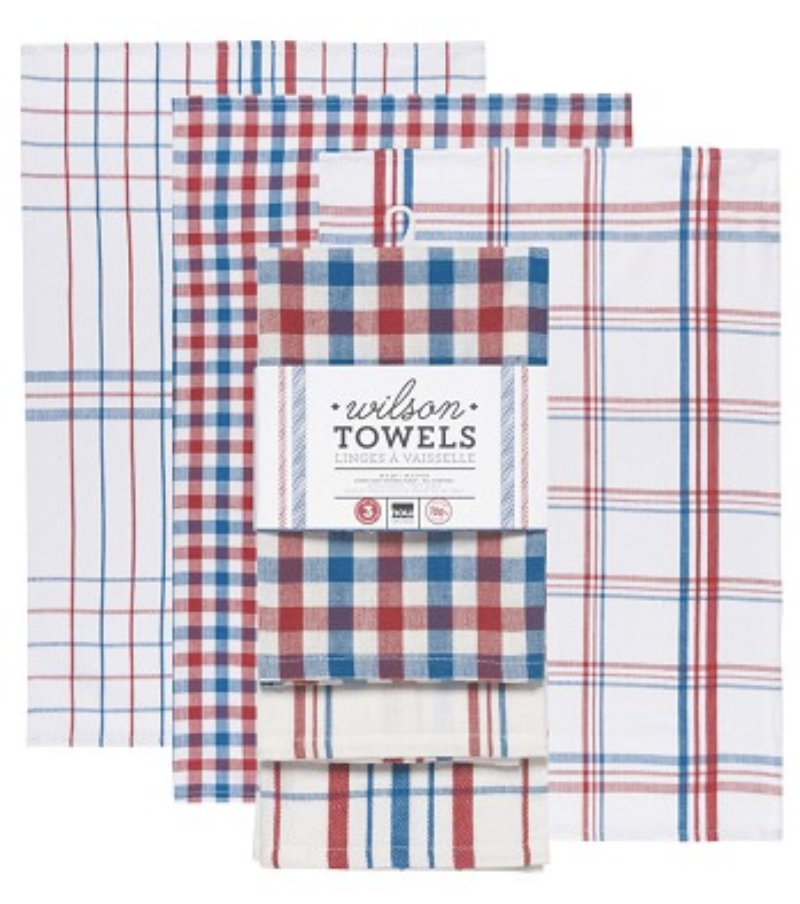 Blue Wilson Dishtowels (Set of 3) by Now Designs
