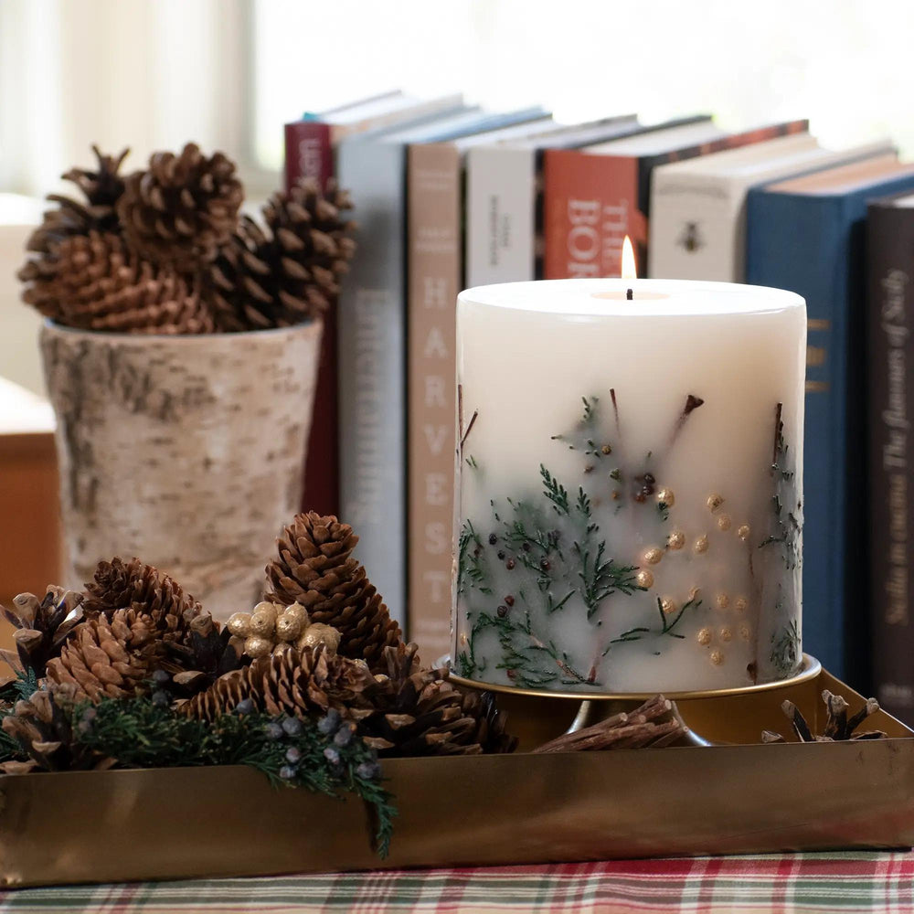 Botanical Pillar Candle | Evergreen Pine