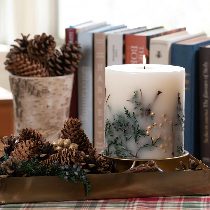 Botanical Pillar Candle | Evergreen Pine