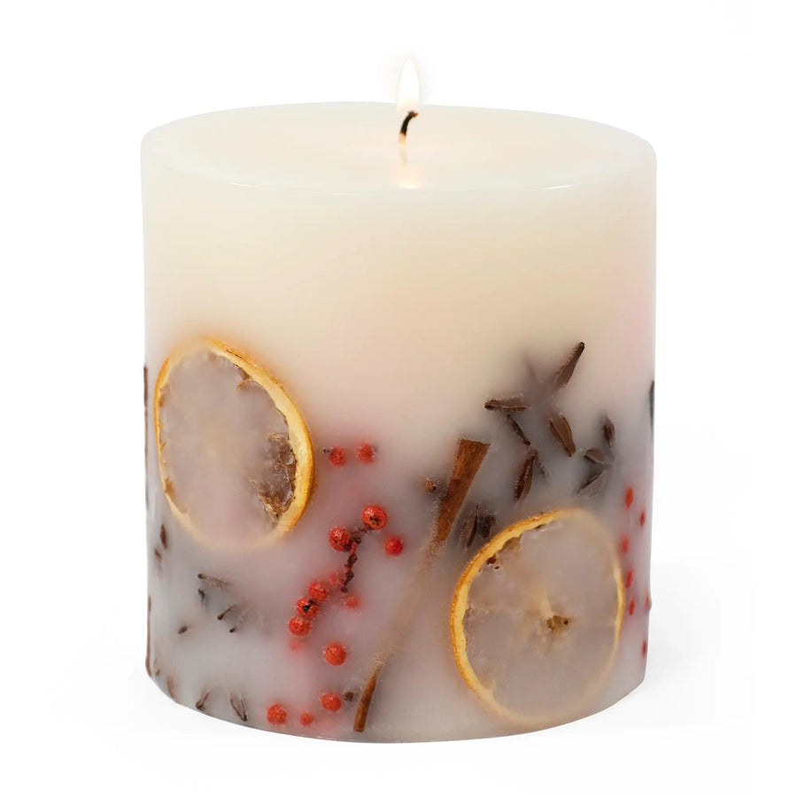 Botanical Pillar Candle | Holiday Memories