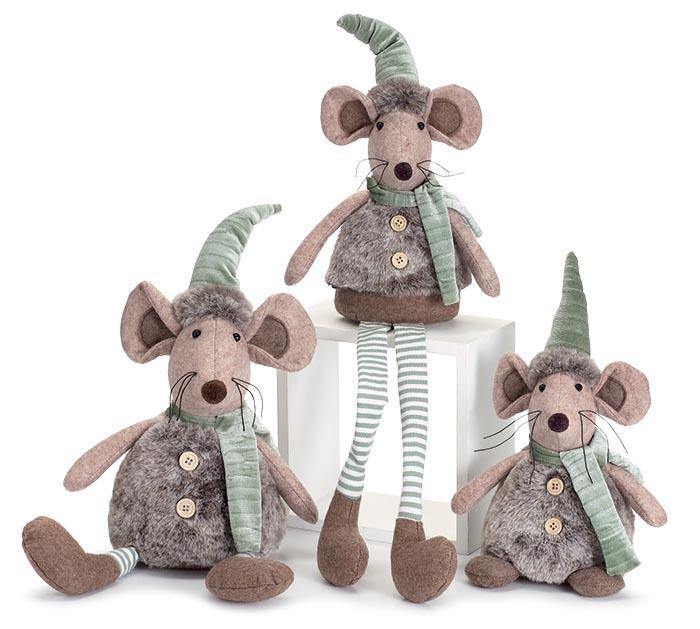 Brown Mice Shelf Sitter