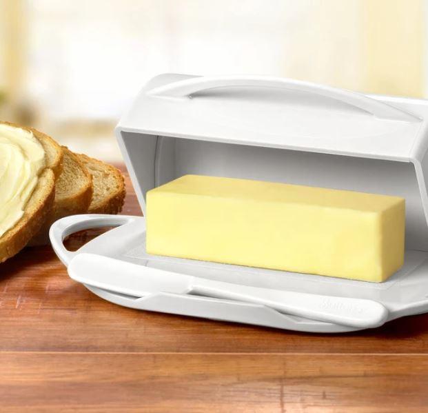 Butterie Butter Dish with attached Flip-Top Lid