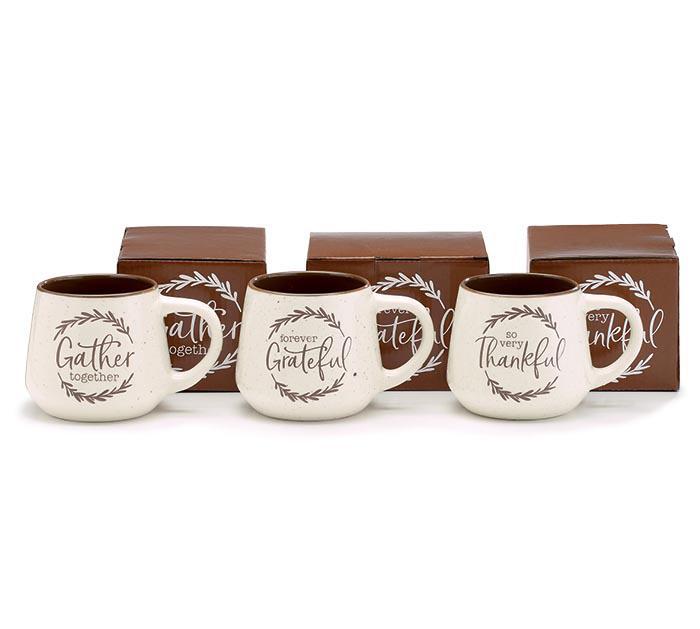 Ceramic Mug | Thankful, Grateful, Gather