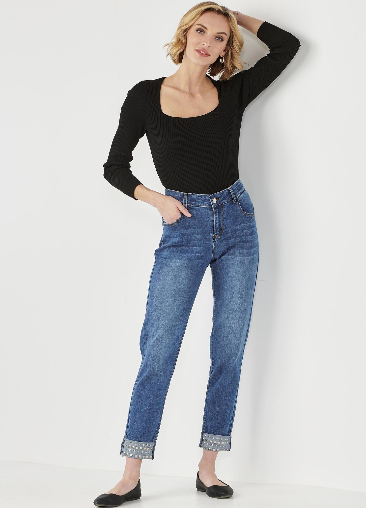 Charlie Paige Perfect Fit Jean | Silver Studs